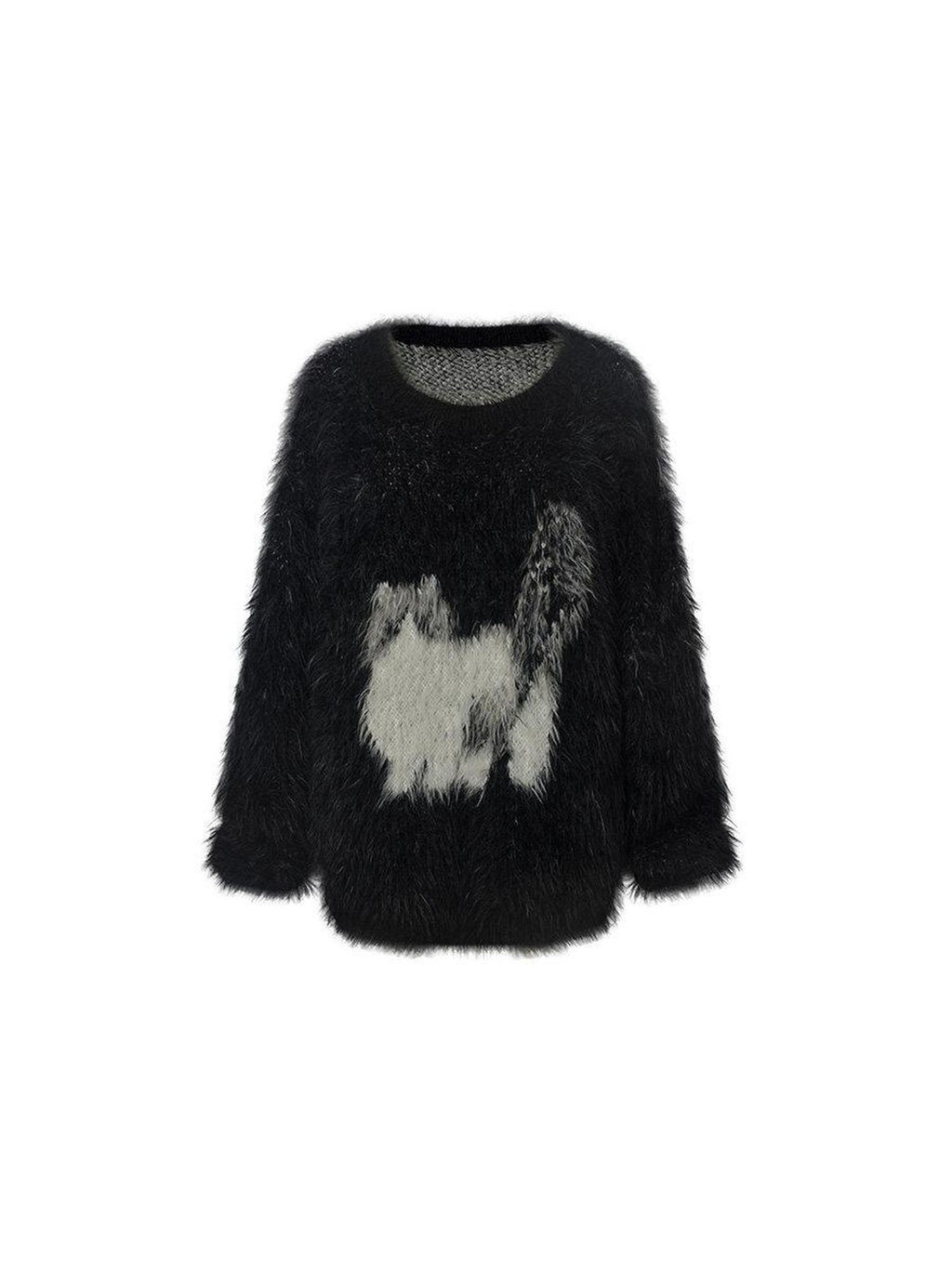 DeleteEx Sexy Colorblock Oversized Pullover Women Knit Nylon Acrylic Tops Sweaters