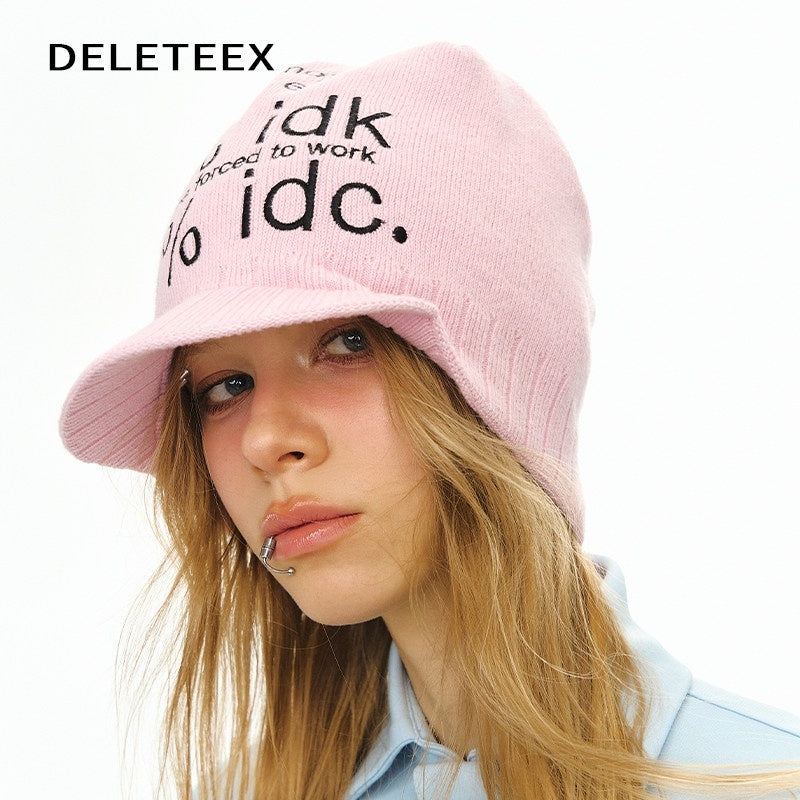 DeleteEx_Soft_Acrylic_Knit_Casual_Fit_Travel_Ready_For_Women_Beige_Pink_Gray_Beanies_MISSTT