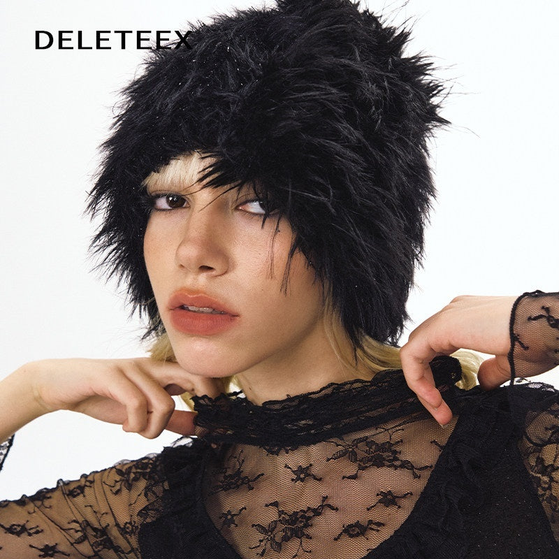 DeleteEx_Soft_Polyester_Knit_Fitted_Ribbed_Unisex_Medium_56_58Cm_Black_Beanies_MISSTT