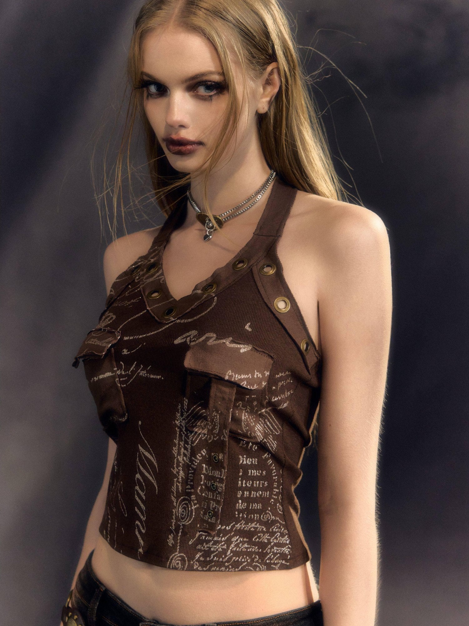 DeleteEx Soft Stretch Cotton Spandex Blend Cami Slim Fit Women Deep Brown Tank Tops
