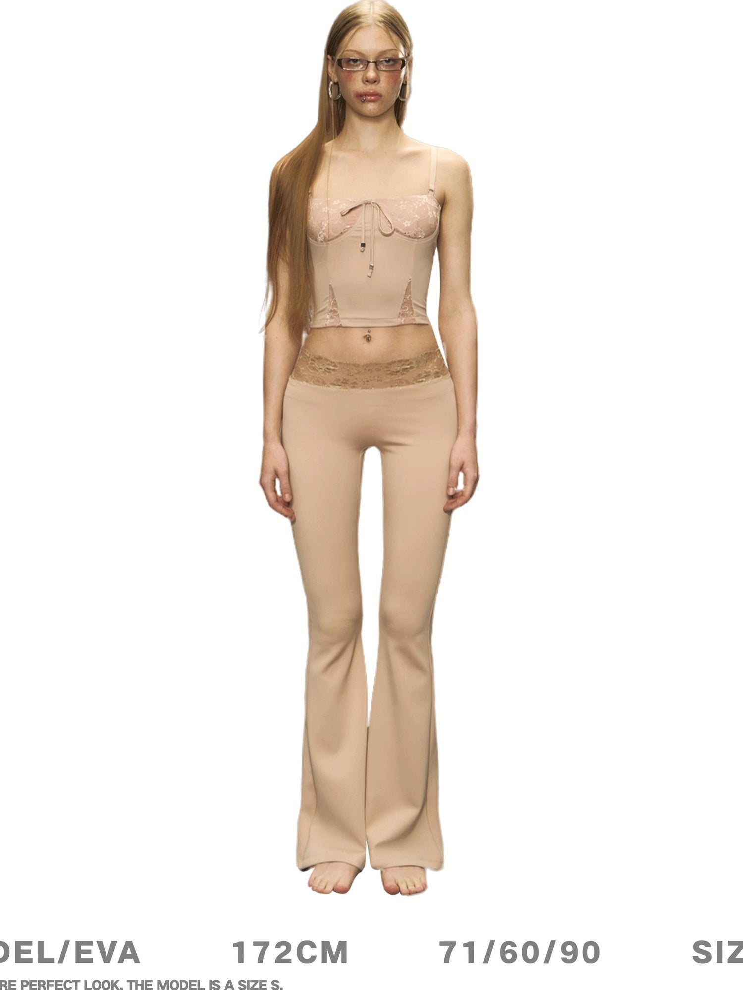 DeleteEx Soft Stretch Slim Fit Layering Women Apricot Polyester Spandex Camisoles