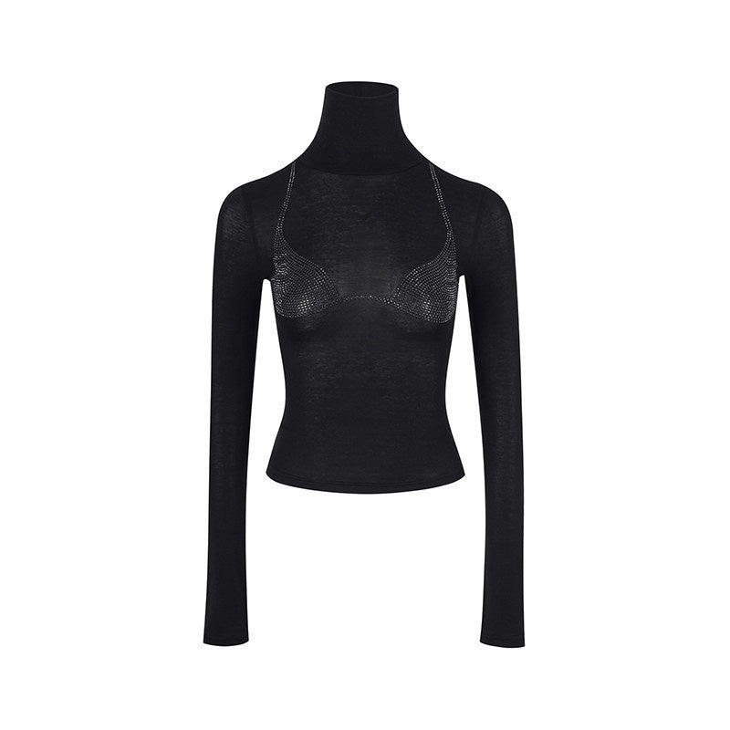DeleteEx_Soft_Stretch_Wool_Blend_Slim_Fit_Crew_Neck_Black_White_Long_Sleeve_T-Shirts_MISSTT