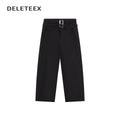 DeleteEx_Soft_Wool_Blend_Casual_Double_Belt_Natural_Waist_Black_Women_Wide_Leg_Pants_MISSTT