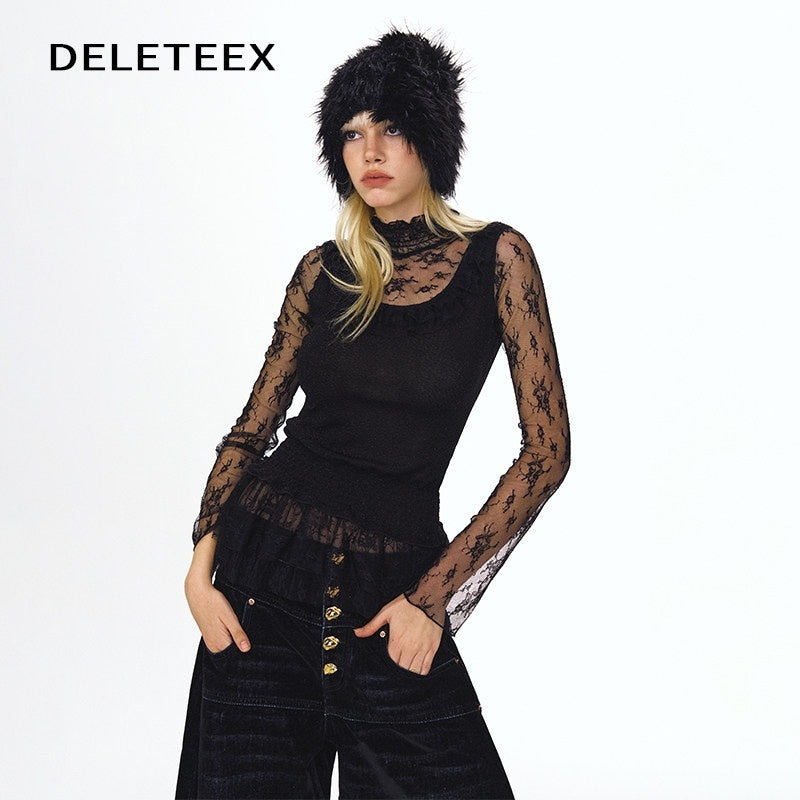 DeleteEx_Stretch_Slim_Fit_Black_Casual_Unisex_Soft_Breathable_Long_Sleeve_T-Shirts_MISSTT