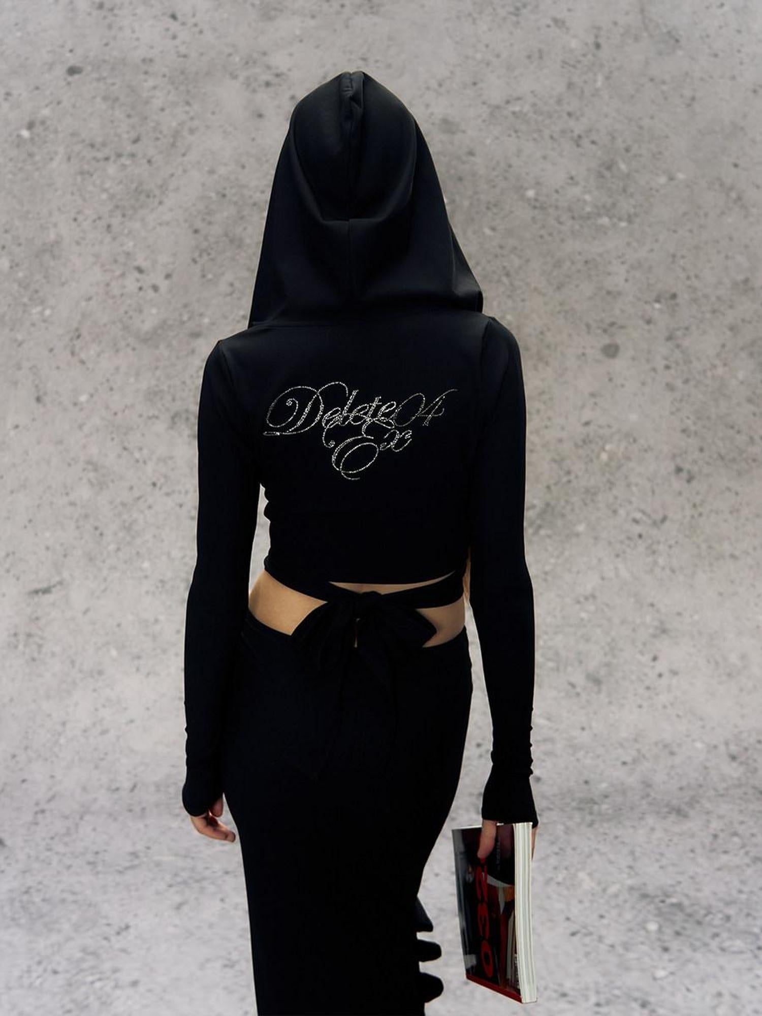 DeleteEx Stretchy Polyester Spandex Hooded Slim Casual Long Sleeve T-Shirts