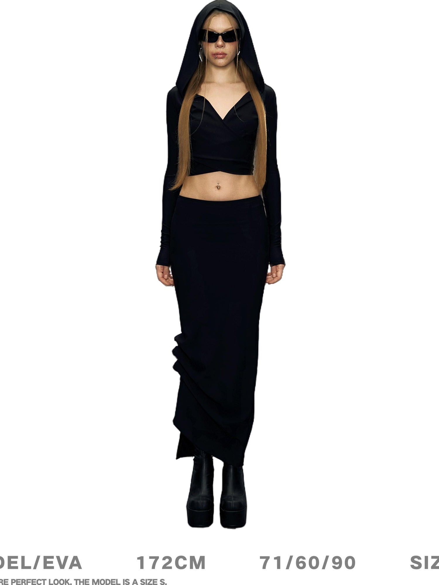 DeleteEx Stretchy Polyester Spandex Hooded Slim Casual Long Sleeve T-Shirts
