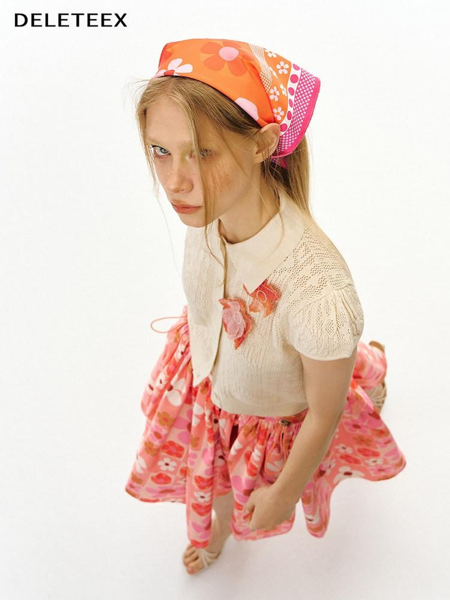 DeleteEx Vibrant Blue Orange Lightweight Knotted Ribbon Casual Beach Hair Accessories