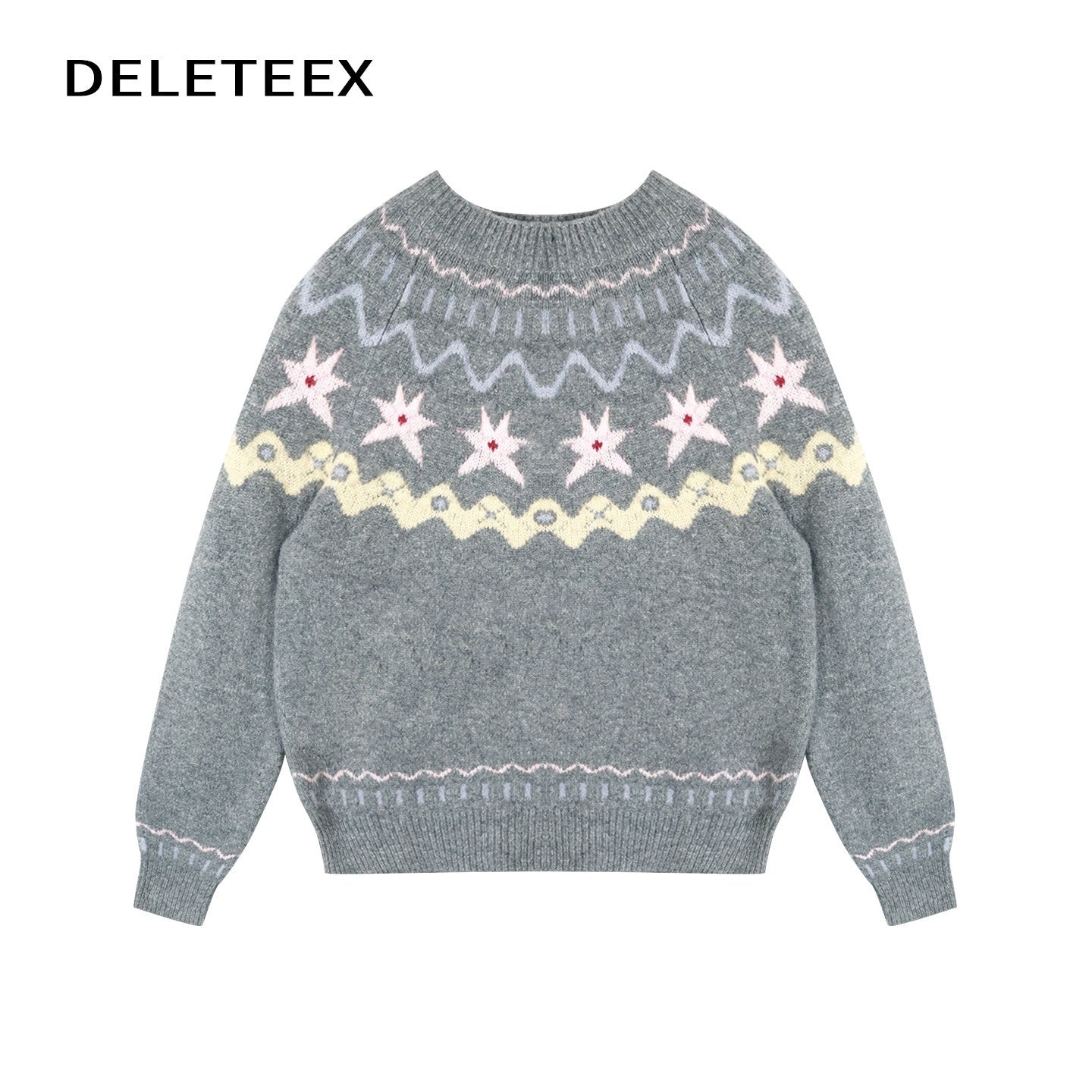 DeleteEx_Warm_Hooded_Diamond_Knit_Pullover_Loose_Fit_Office_Women_Acrylic_Blend_Sweaters_MISSTT