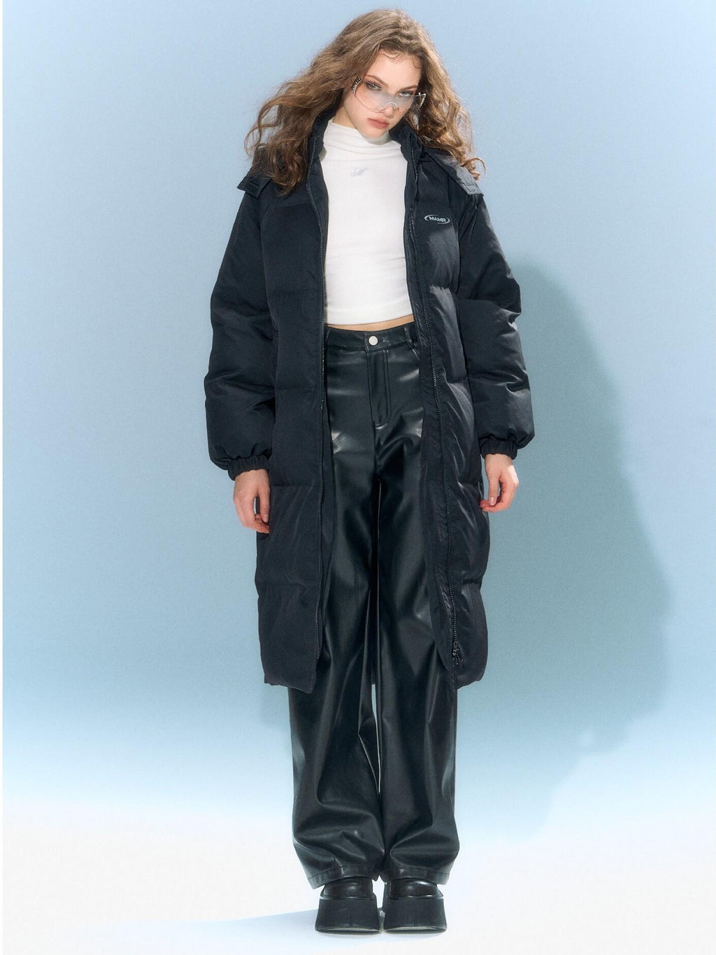 DeleteEx Warm Thick Longline Zipper Commuter Oversized Womens Polyester Puffer Jackets