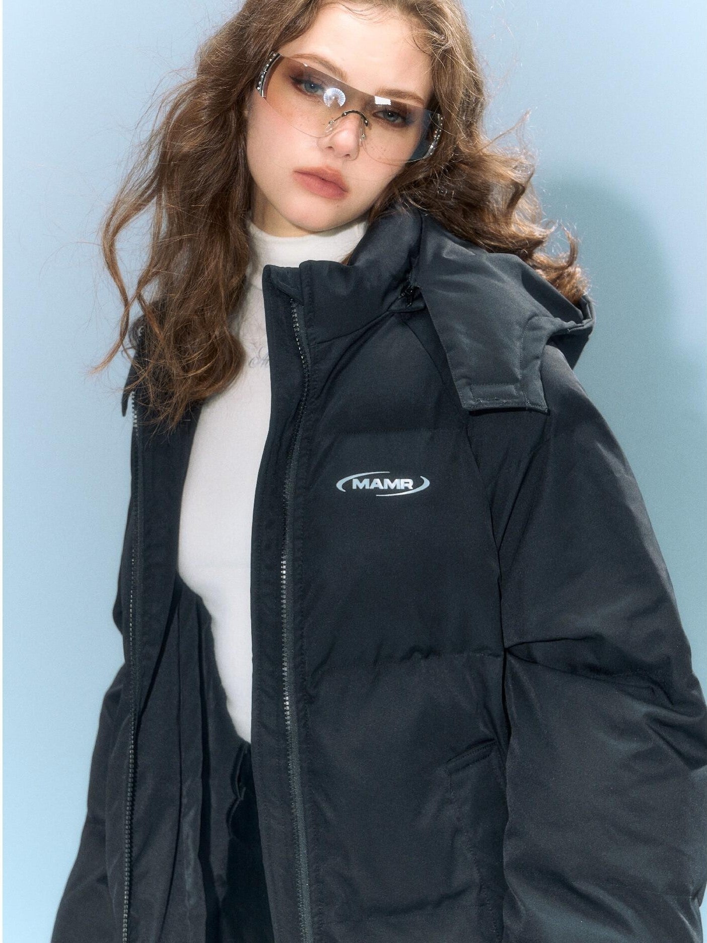 DeleteEx Warm Thick Longline Zipper Commuter Oversized Womens Polyester Puffer Jackets
