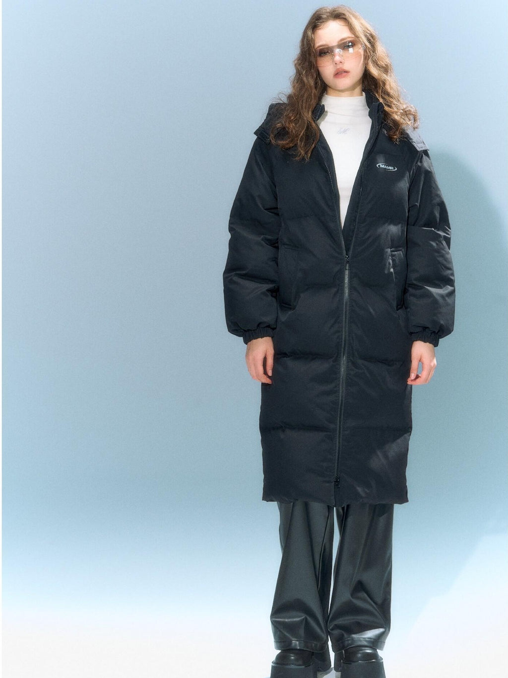 DeleteEx Warm Thick Longline Zipper Commuter Oversized Womens Polyester Puffer Jackets