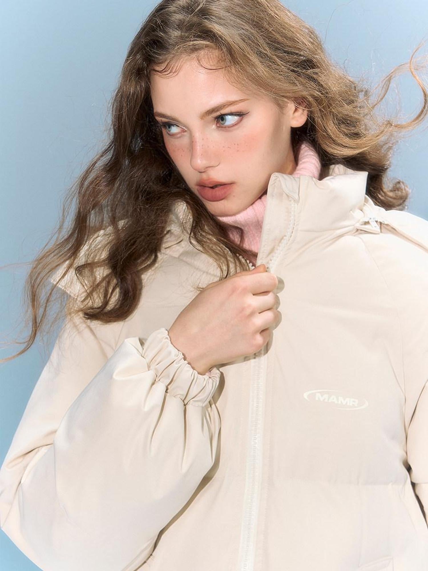 DeleteEx Warm Thick Longline Zipper Commuter Oversized Womens Polyester Puffer Jackets