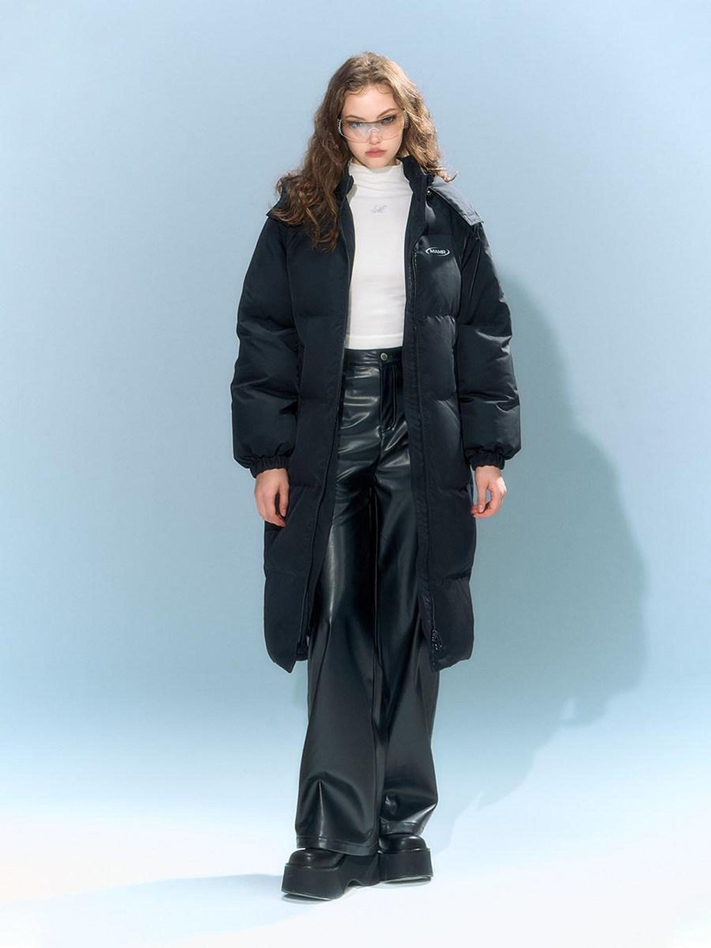 DeleteEx Warm Thick Longline Zipper Commuter Oversized Womens Polyester Puffer Jackets