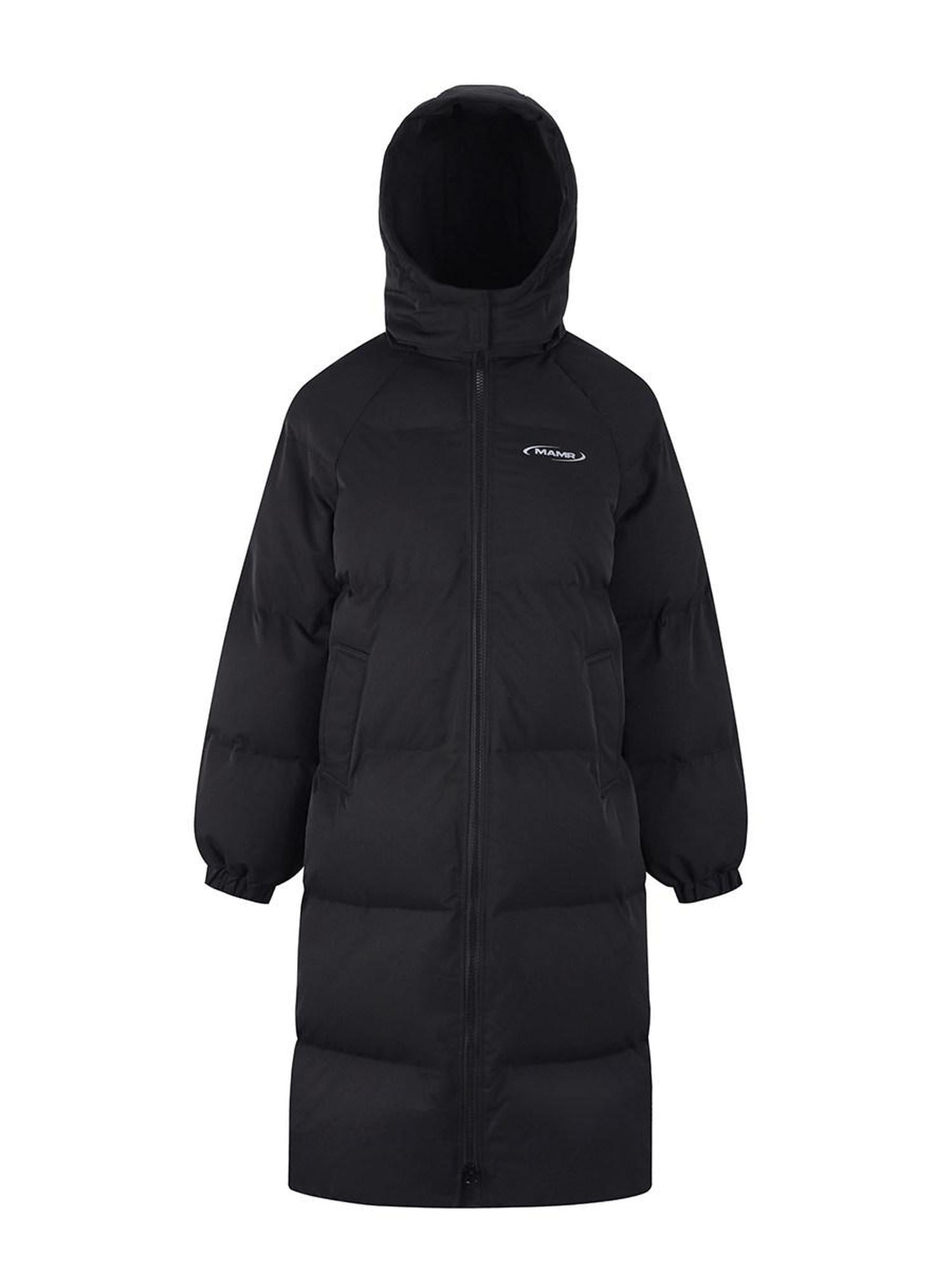 DeleteEx Warm Thick Longline Zipper Commuter Oversized Womens Polyester Puffer Jackets
