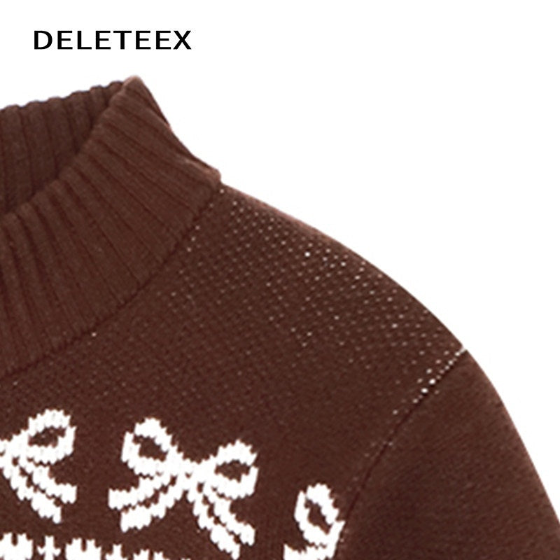 DeleteEx_Warm_Wool_Blend_Hooded_Zip_Up_Loose_Commuter_Knit_Bow_Cardigans_MISSTT