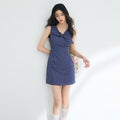 Luamoss_100%_Cotton_Polka_Dot_Sleeveless_Cinched_Waist_U_Neck_Teal_Mini_Dresses_MISSTT