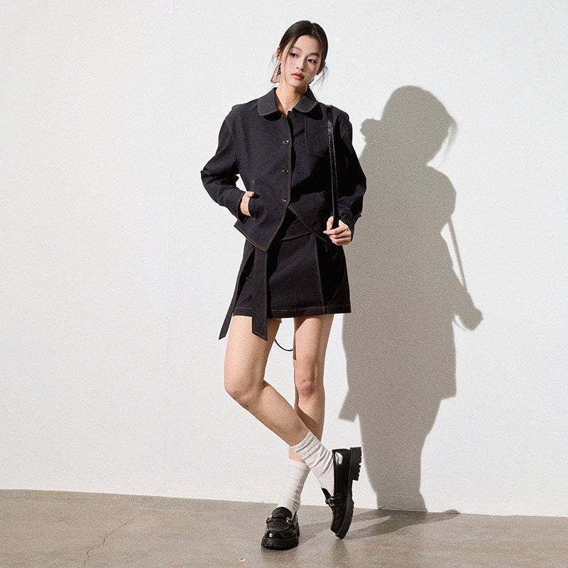 Luamoss_Breathable_Cotton_Long_Sleeve_Button_Lapel_Two_Piece_Chic_Youth_Top_&_Skirt_Sets_MISSTT