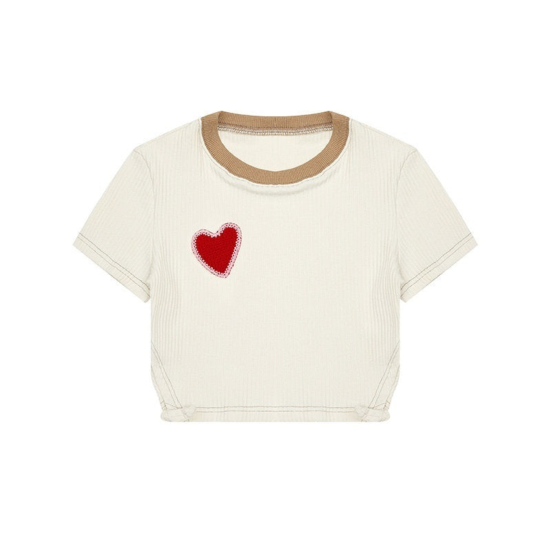 Luamoss_Breathable_Slim_Fit_Short_Sleeve_Round_Neck_Solid_Women_T_Shirt_Basic_Crop_Tops_MISSTT