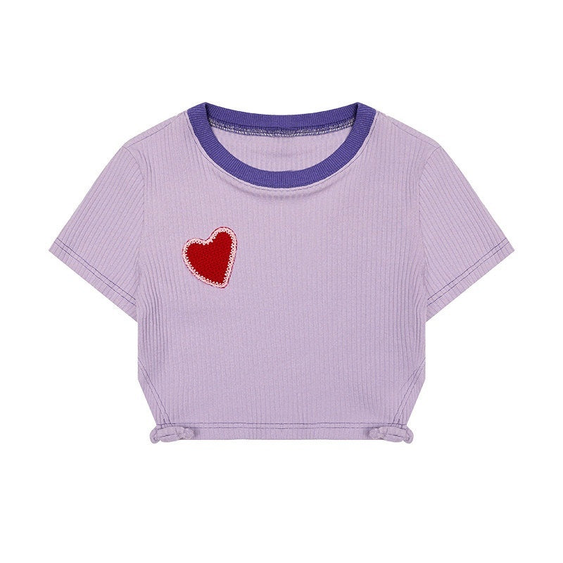 Luamoss_Breathable_Slim_Fit_Short_Sleeve_Round_Neck_Solid_Women_T_Shirt_Basic_Crop_Tops_MISSTT