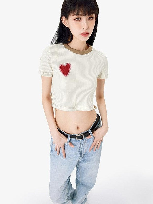 Luamoss Breathable Slim Fit Short Sleeve Round Neck Solid Women T Shirt Basic Crop Tops