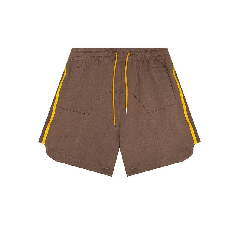 Luamoss_Comfortable_Loose_Fit_Youthful_Casual_Teen_Brown_Black_Blue_Mid-Length_Shorts_MISSTT