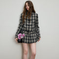 Luamoss_Lightweight_Plaid_Toggle_Stand_Collar_Midlength_Commuter_Women_Wool_Coats_MISSTT