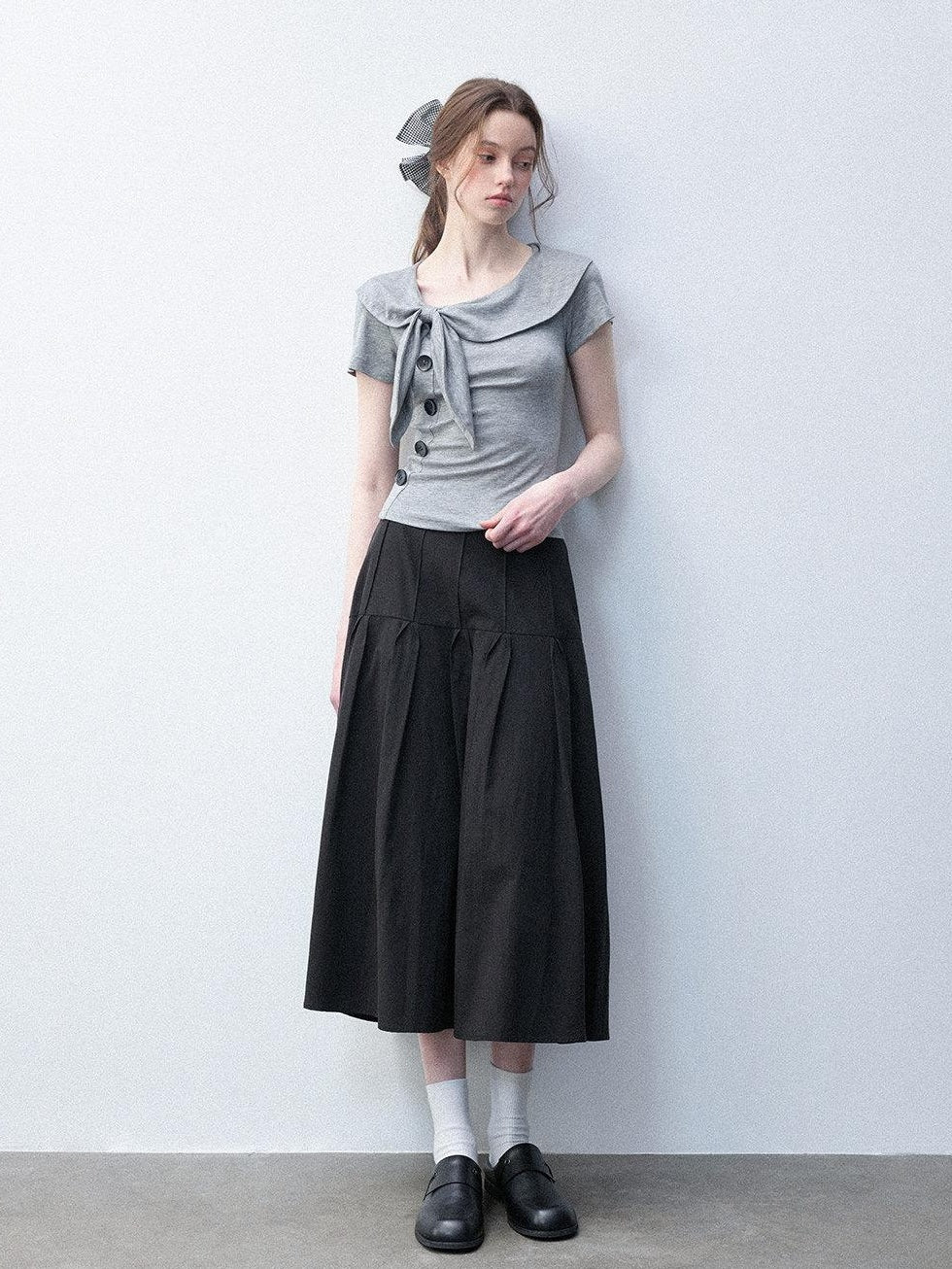 Luamoss Lyocell Slim Fit Casual Women Elephant Gray Stretch Short Sleeve T-Shirts