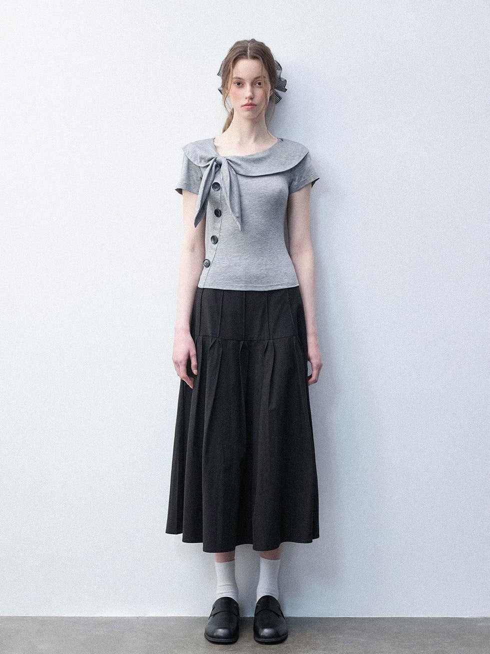 Luamoss Lyocell Slim Fit Casual Women Elephant Gray Stretch Short Sleeve T-Shirts