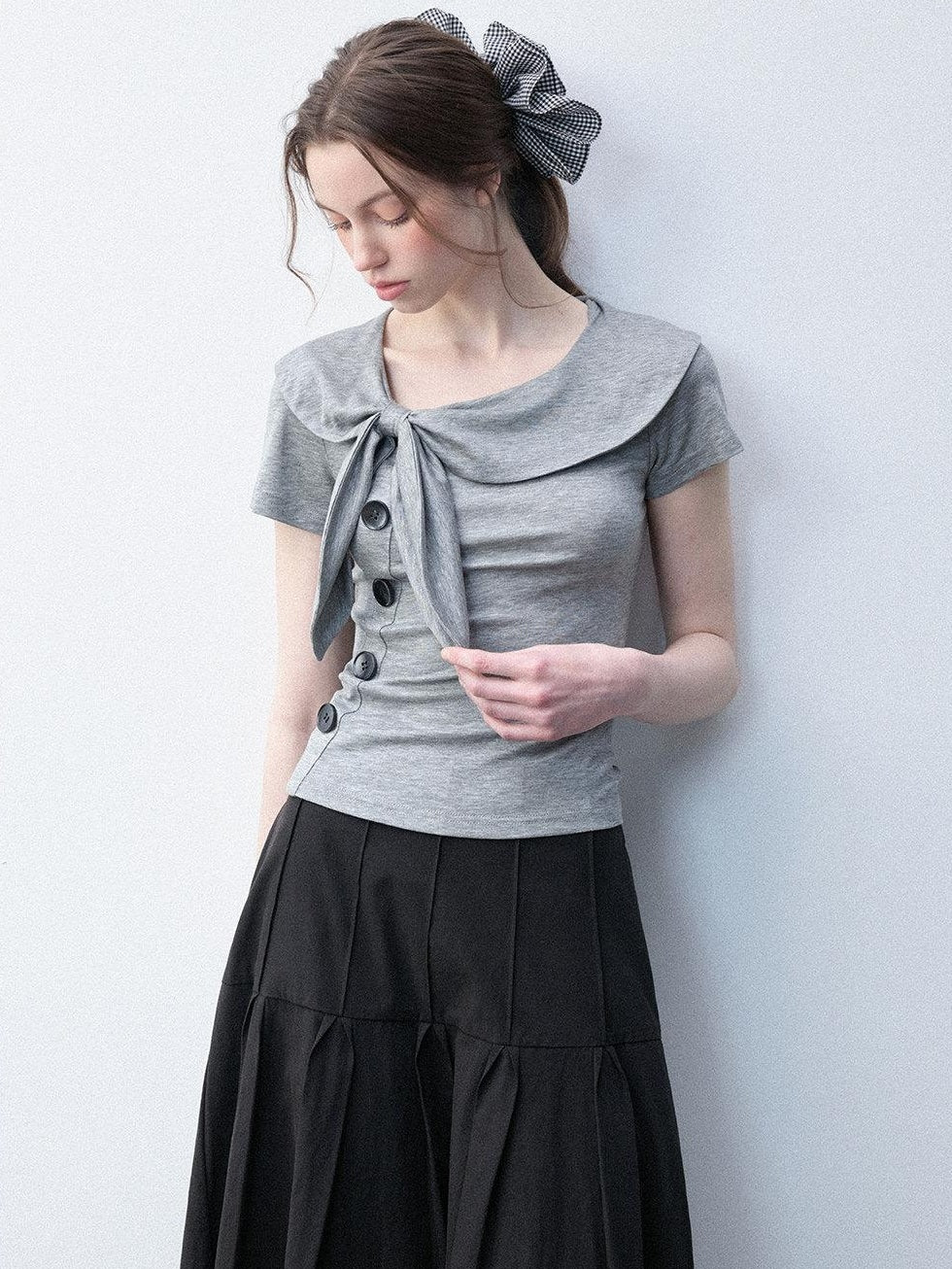 Luamoss Lyocell Slim Fit Casual Women Elephant Gray Stretch Short Sleeve T-Shirts