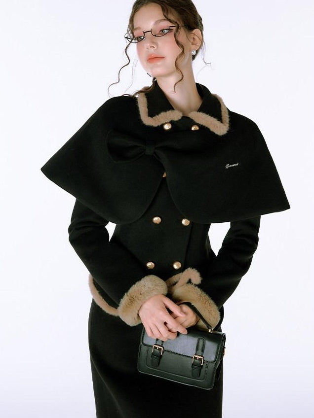 Luamoss Polyester Long Sleeve Notched Collar Casual Women Two Piece Top & Skirt Sets