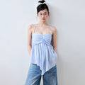 Luamoss_Recycled_Rayon_Striped_Tie_Halter_Slim_Fit_Korean_Casual_Sea_Salt_Blue_Camisoles_MISSTT