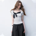 Luamoss_Recycled_Slim_Square_Neck_White_Striped_Women_Short_Sleeve_T-Shirts_MISSTT