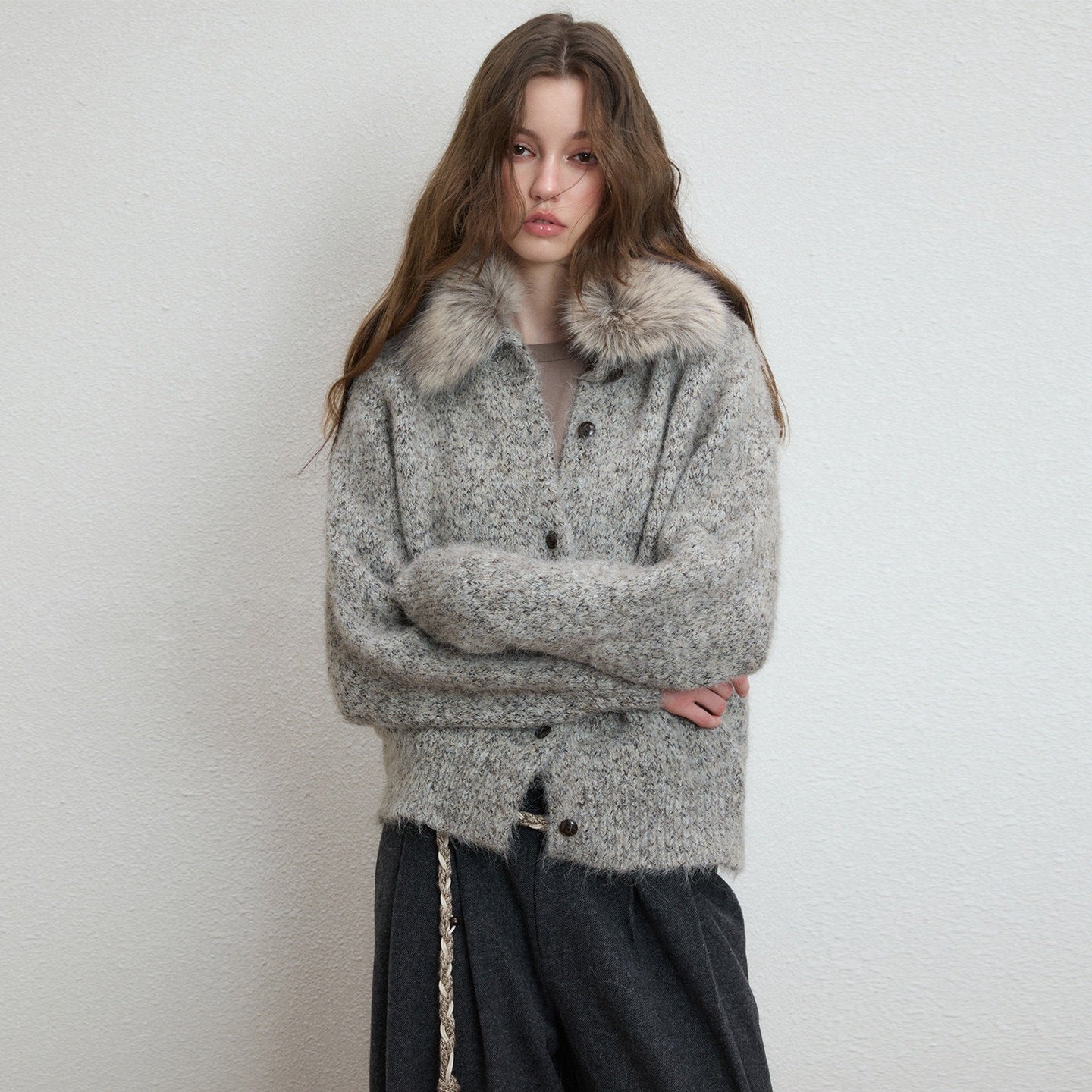 Luamoss_Soft_Warm_Relaxed_Detachable_Fur_Collar_Women_Wool_Blend_Button_Cardigans_MISSTT