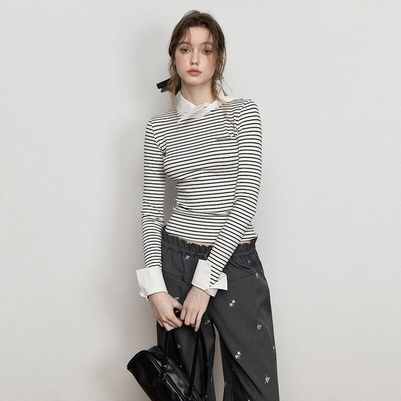 Luamoss_Stretch_Cotton_Layered_Women_Striped_Crewneck_Long_Sleeve_T-Shirts_MISSTT