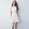 Luamoss_Tencel_Linen_Breathable_Minimal_A_Line_Pleated_Slim_Casual_White_Mini_Dresses_MISSTT