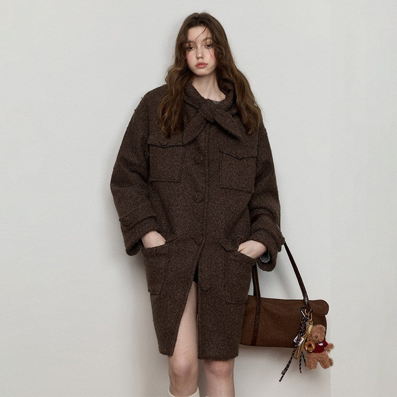 Luamoss_Thick_Hooded_Single_Breasted_Mid_Length_Oversized_Brown_Commuter_Wool_Coats_MISSTT