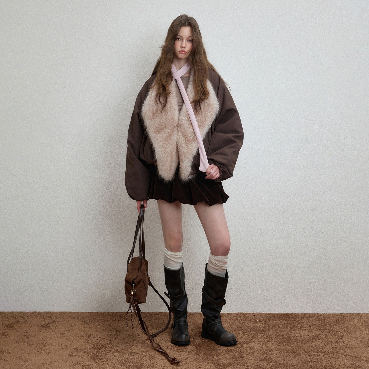 Luamoss_Warm_Commuter_Oversized_Zip_Front_Round_Neck_Coffee_Brown_Puffer_Jackets_MISSTT