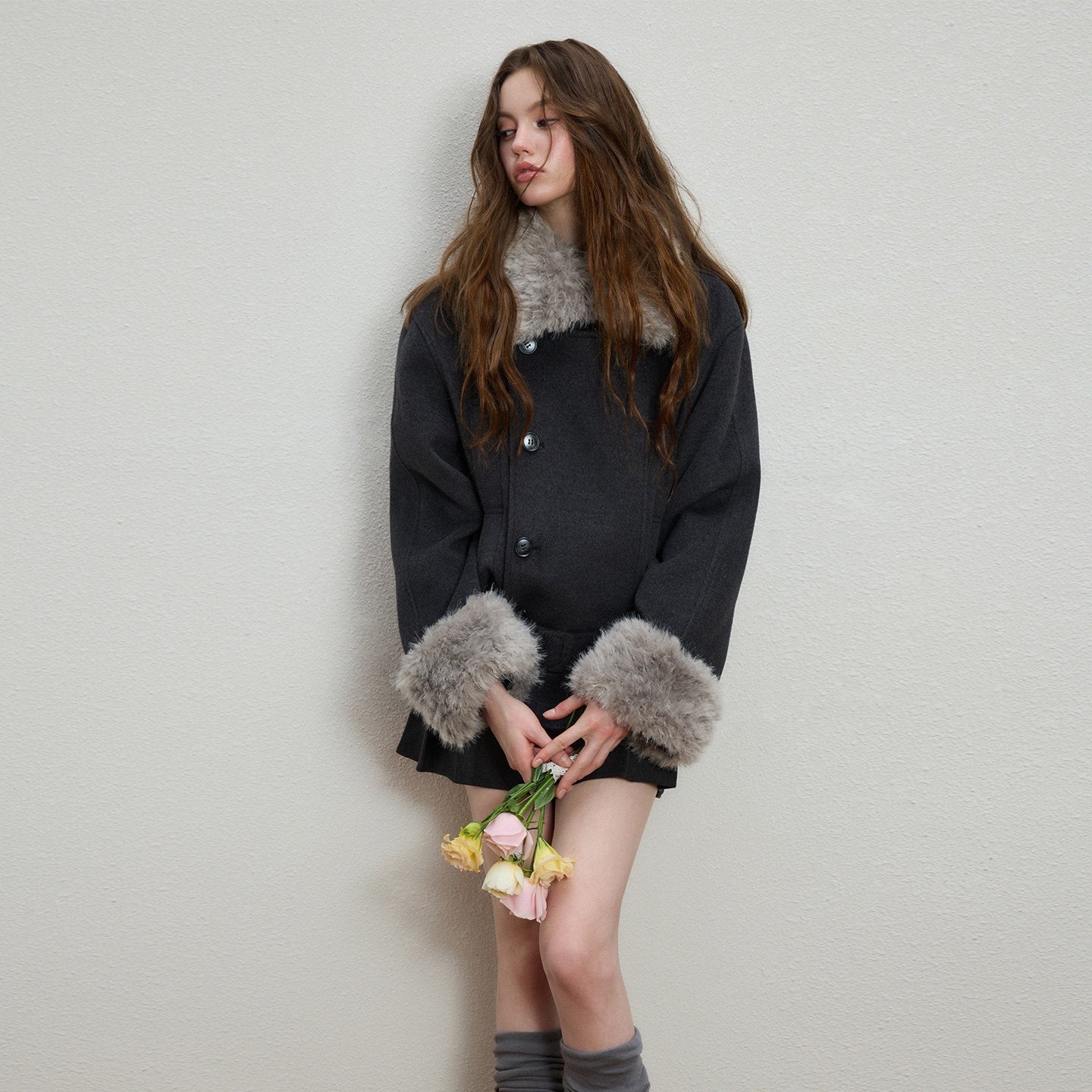 Luamoss_Warm_Thick_Patchwork_Korean_Loose_Fit_Lapel_Casual_Women_Deep_Gray_Wool_Coats_MISSTT