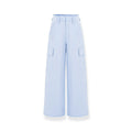 NAWSNOTAWEAR_100%_Cotton_Straight_Leg_Low_Rise_Pockets_For_Women_Light_Blue_Cargo_Pants_MISSTT