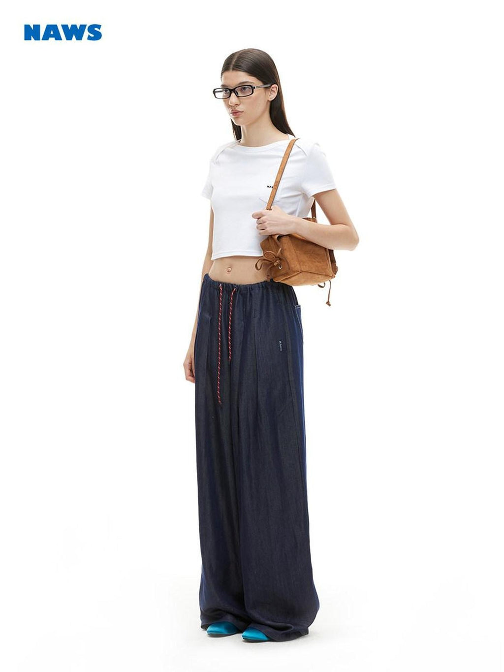 NAWSNOTAWEAR 100 Percent Cotton Loose Fit Short Sleeve Women Cropped Casual Basic Crop Tops