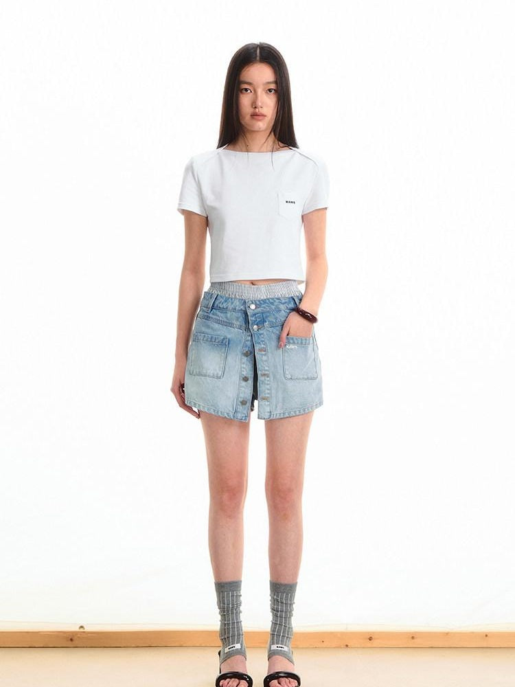 NAWSNOTAWEAR 100 Percent Cotton Loose Fit Short Sleeve Women Cropped Casual Basic Crop Tops