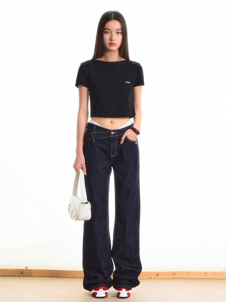 NAWSNOTAWEAR 100 Percent Cotton Loose Fit Short Sleeve Women Cropped Casual Basic Crop Tops