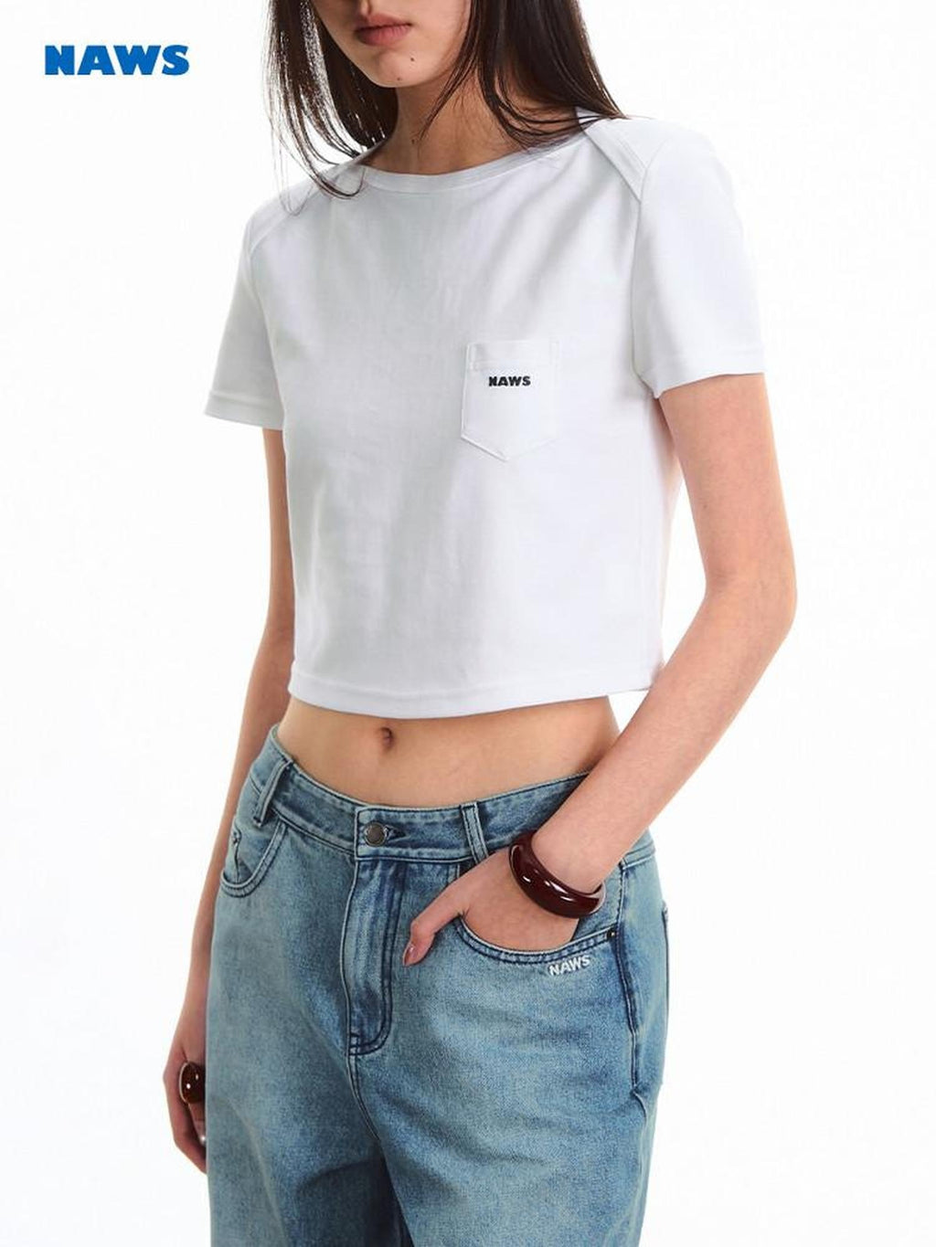 NAWSNOTAWEAR 100 Percent Cotton Loose Fit Short Sleeve Women Cropped Casual Basic Crop Tops