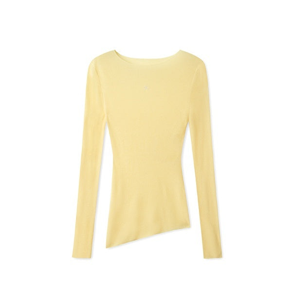 NAWSNOTAWEAR_100%_Wool_Soft_Slim_Fit_V-neck_Casual_Women_Knitwear_Tops_Texture_Sweaters_MISSTT