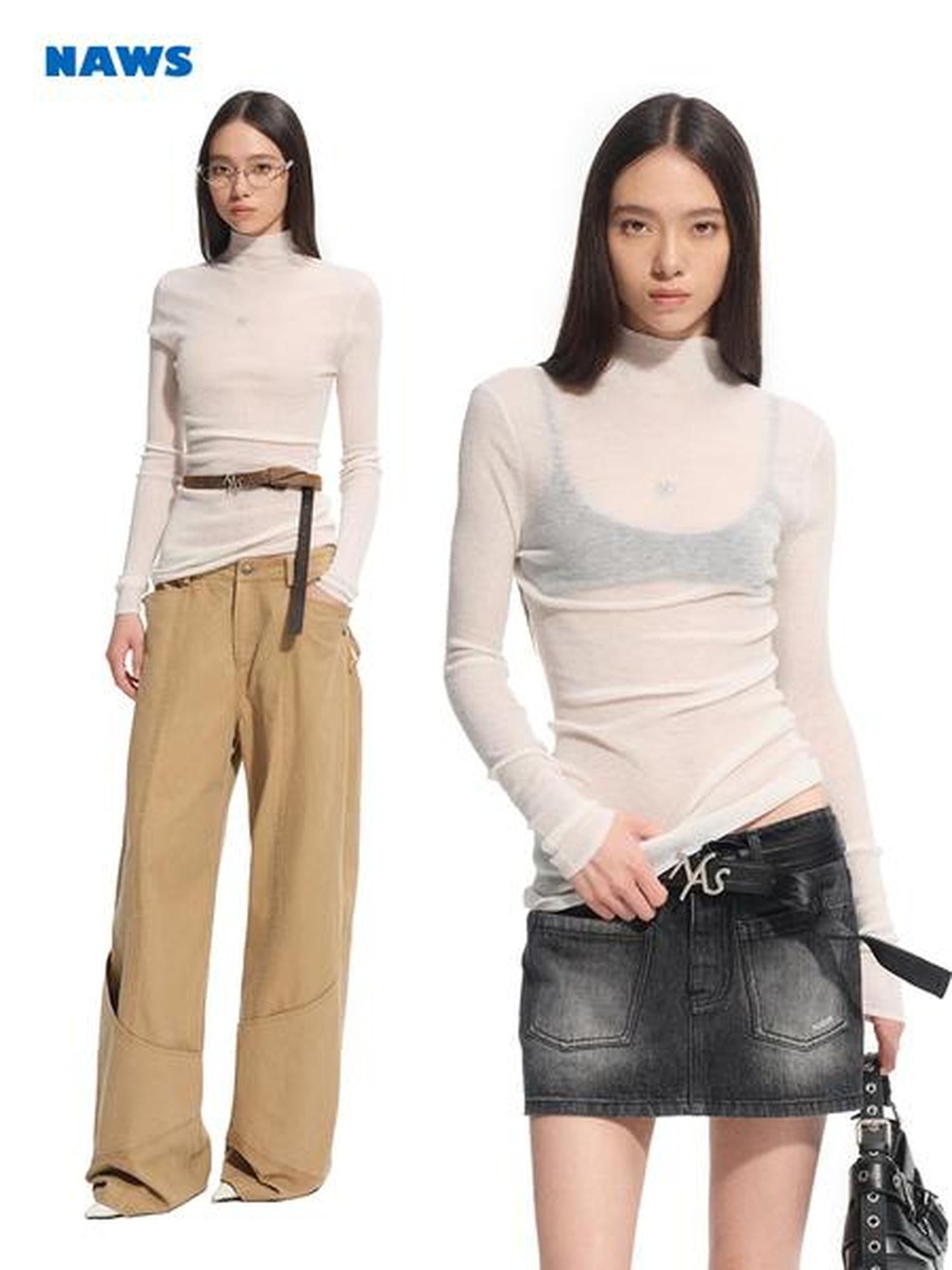 NAWSNOTAWEAR 100% Wool Soft Slim Fit V-neck Casual Women Knitwear Tops Texture Sweaters