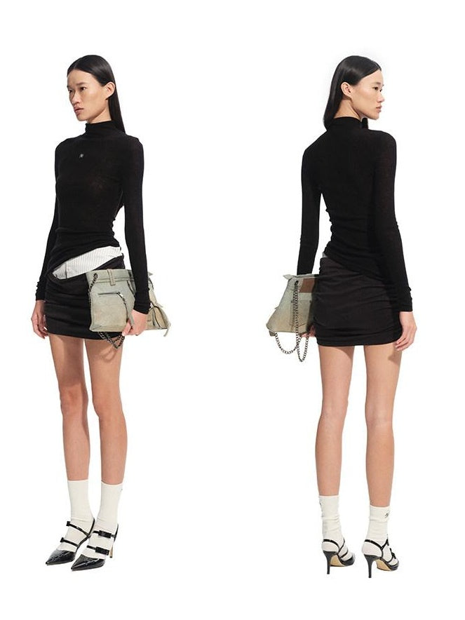 NAWSNOTAWEAR 100% Wool Soft Slim Fit V-neck Casual Women Knitwear Tops Texture Sweaters