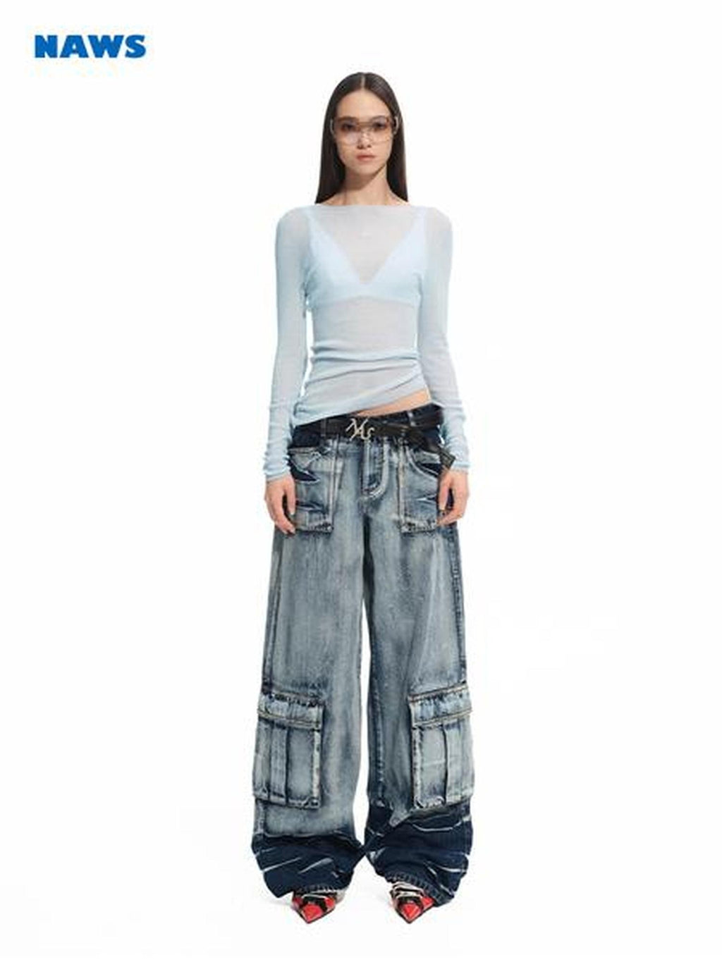 NAWSNOTAWEAR 100% Wool Soft Slim Fit V-neck Casual Women Knitwear Tops Texture Sweaters