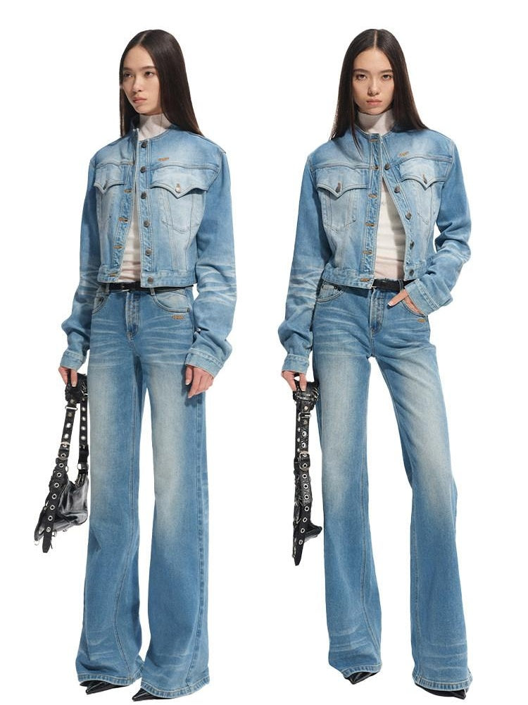 NAWSNOTAWEAR 5Cm Lift Casual Natural Waist Stretch Women Prussian Blue Straight Leg Jeans