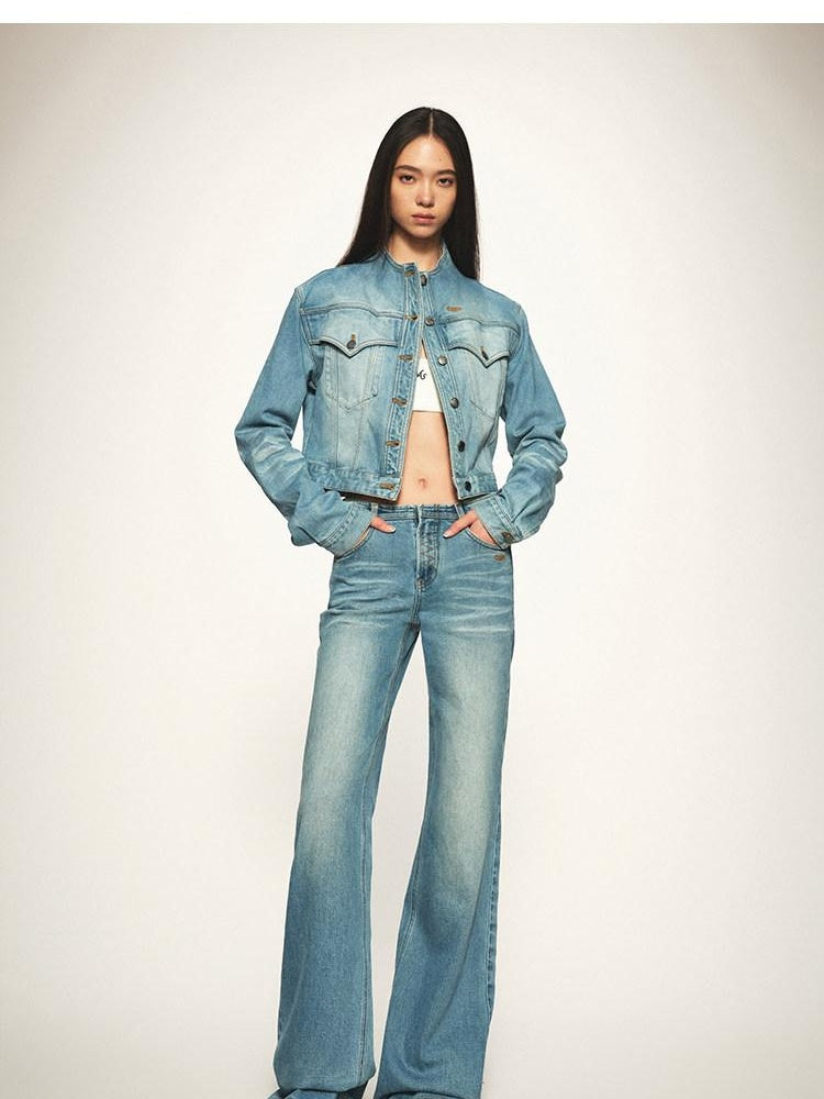 NAWSNOTAWEAR 5Cm Lift Casual Natural Waist Stretch Women Prussian Blue Straight Leg Jeans