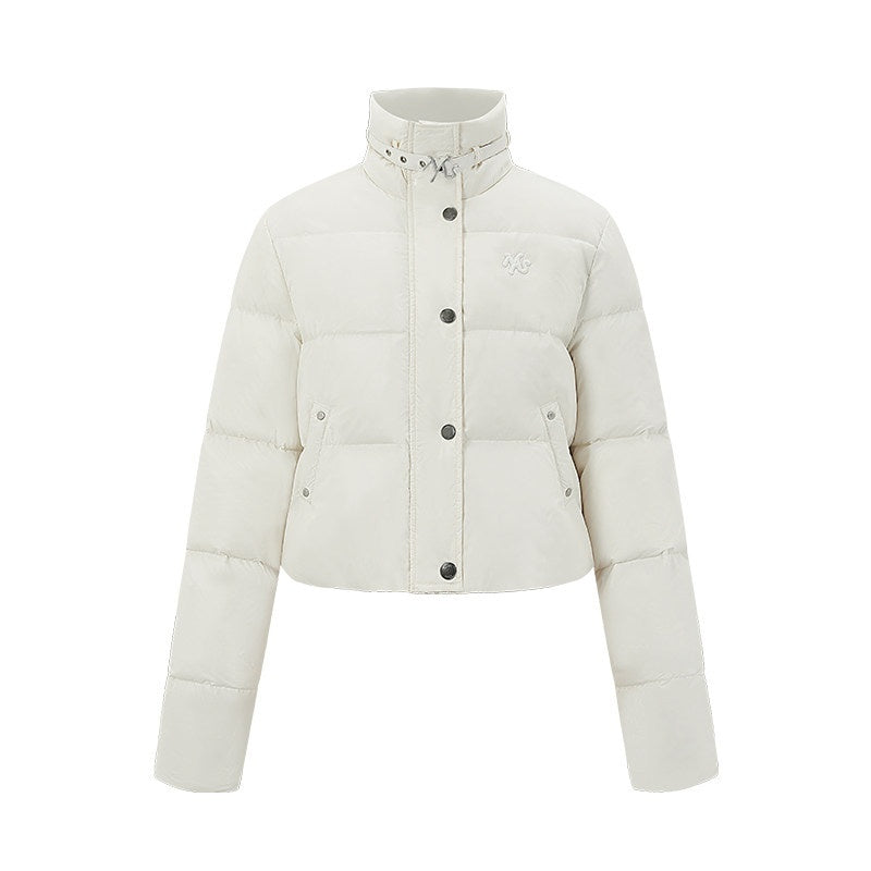 NAWSNOTAWEAR_90_Percent_White_Duck_Down_Short_Cape_Stand_Collar_Hidden_Placket_Down_Jackets_MISSTT